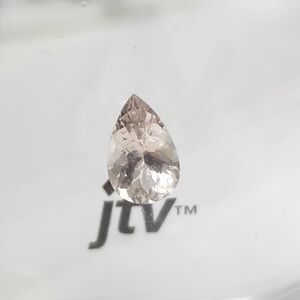 NIB 2.41cts 11x7x6mm Morganite Teardrop Loose Gemstone Cor De Rosa Peach Pink